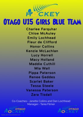 Otago U15 Girls Blue Team 2023